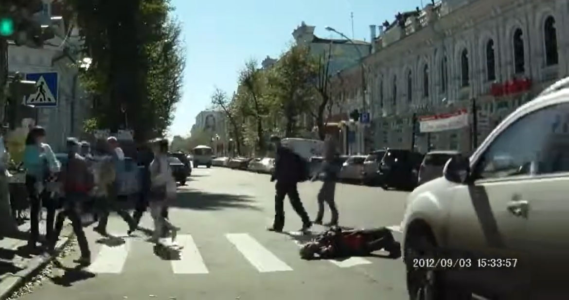 Man Lies Down in Crosswalk, Gets Run Over