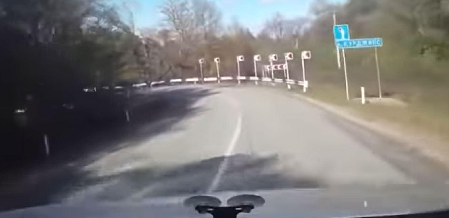 Two Russians Calmly Drive Off Bridge & Into River