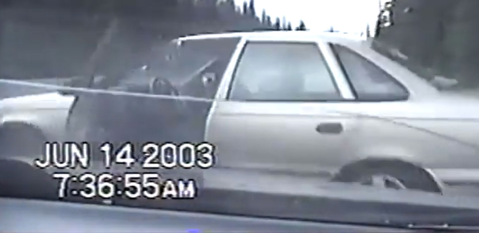 Police Chase Ends With Cop Crashing Into Open Door of Vehicle