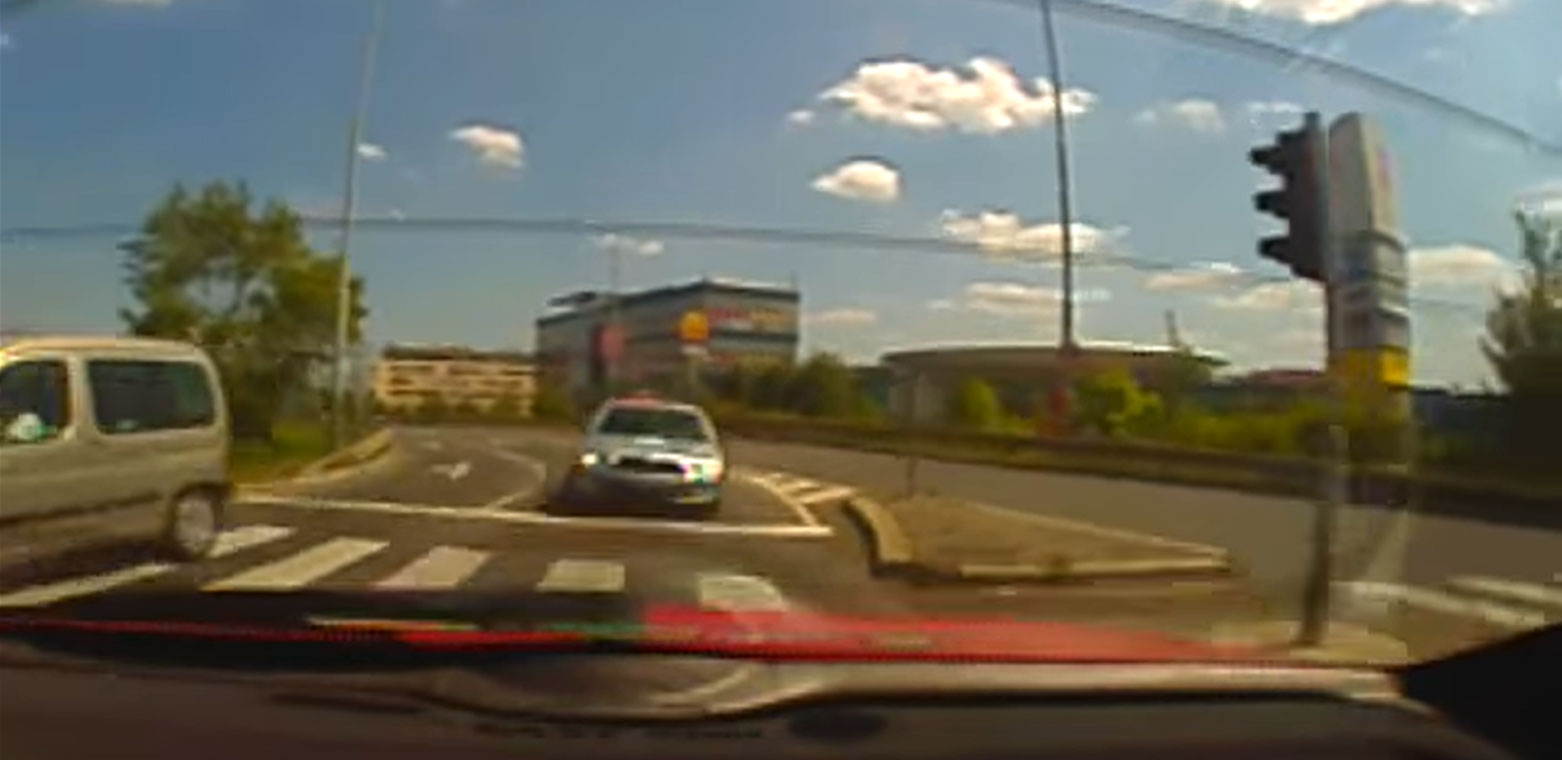 Reckless Czech Police Rear-End Another Driver