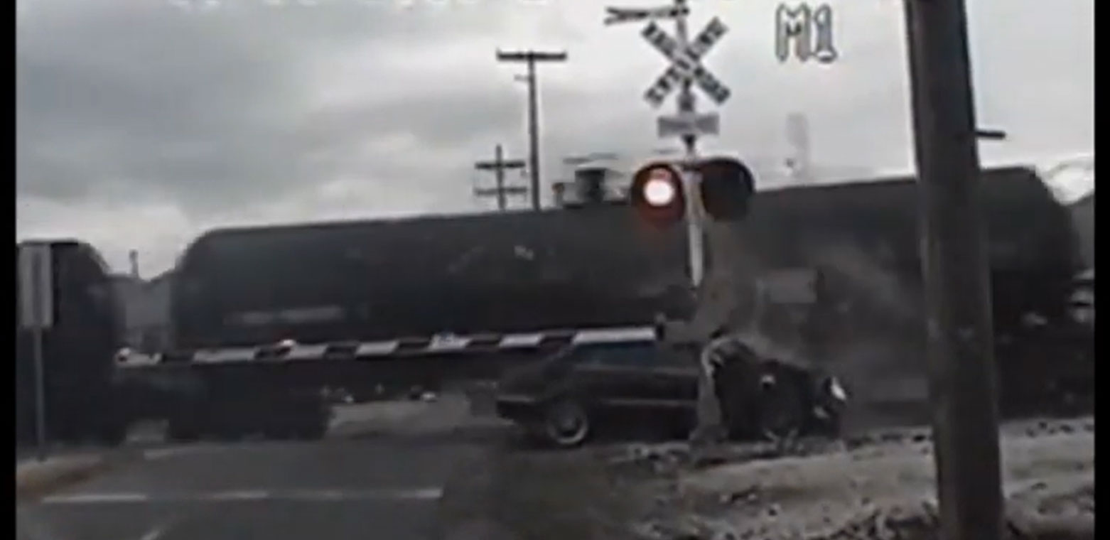 Woman Hits Train, Then Gets Hit By 2nd Train