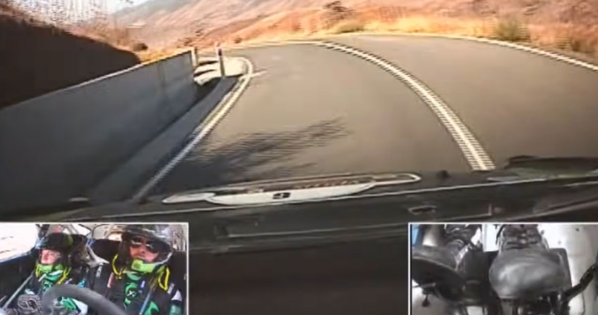 Rally Car Rollover Crash Down Cliff